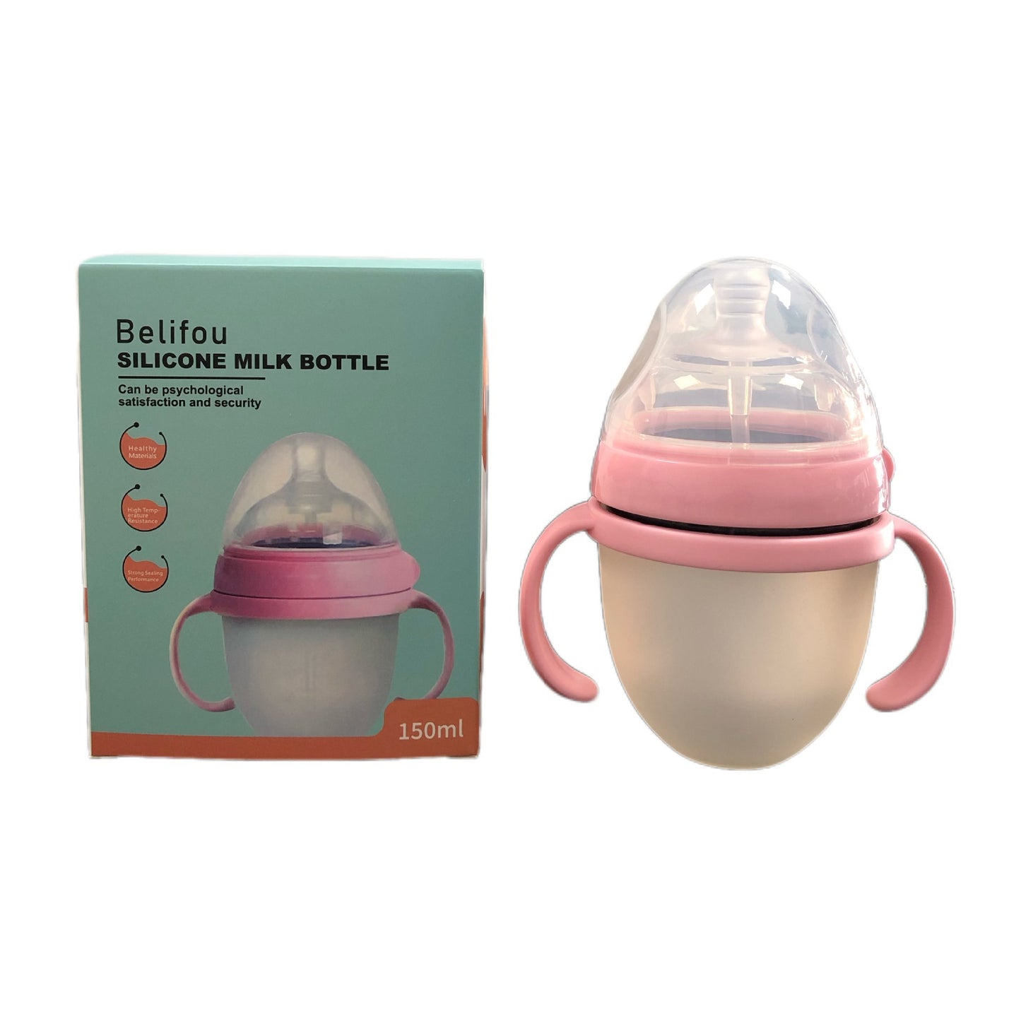 Cross-border baby bottle, newborn infant liquid silicone feeding bottle