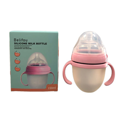 Cross-border baby bottle, newborn infant liquid silicone feeding bottle