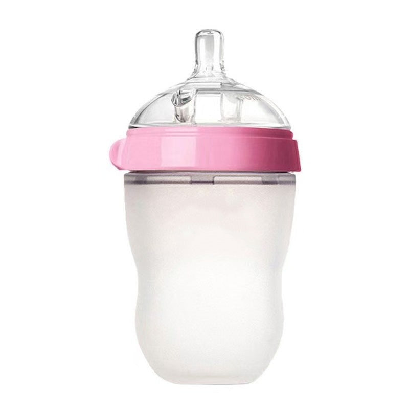 Cross-border baby bottle, newborn infant liquid silicone feeding bottle