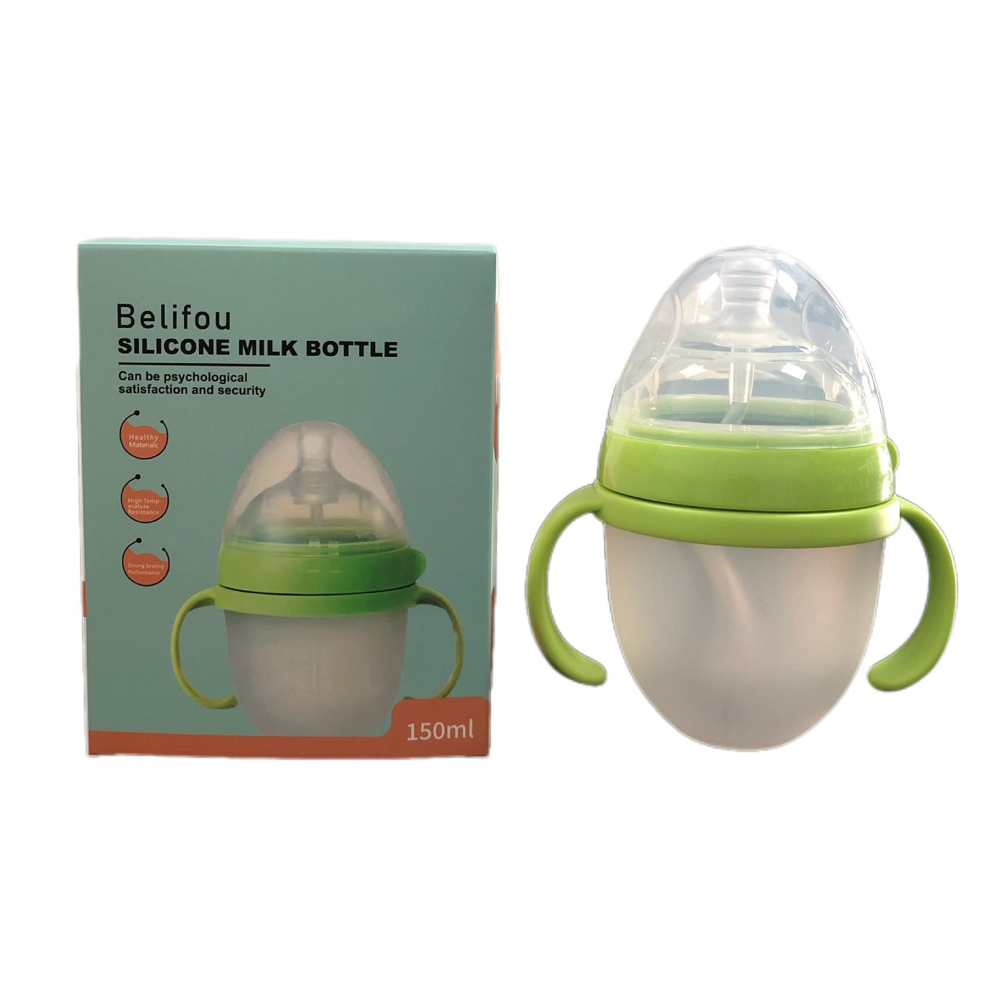 Cross-border baby bottle, newborn infant liquid silicone feeding bottle
