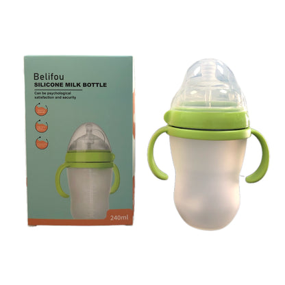 Cross-border baby bottle, newborn infant liquid silicone feeding bottle