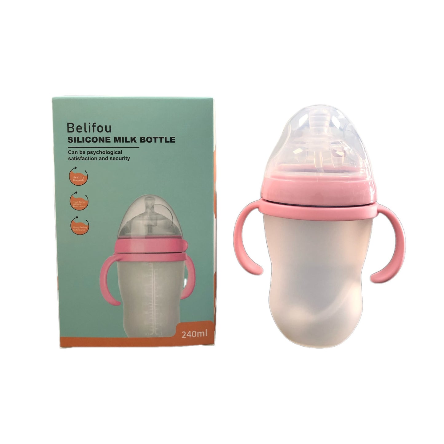 Cross-border baby bottle, newborn infant liquid silicone feeding bottle